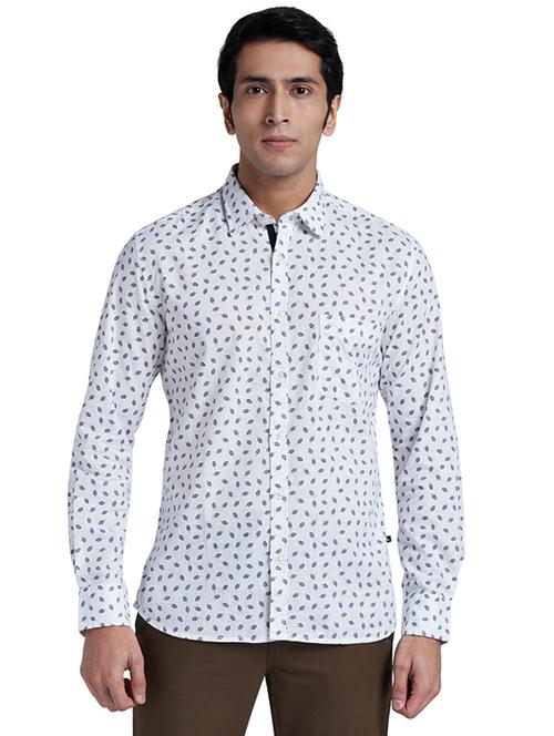 white printed casual shirt - 17767851 - Very Small Image - 1