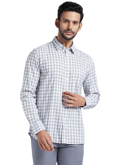 white checkered casual shirt - 17767860 - Very Small Image - 1