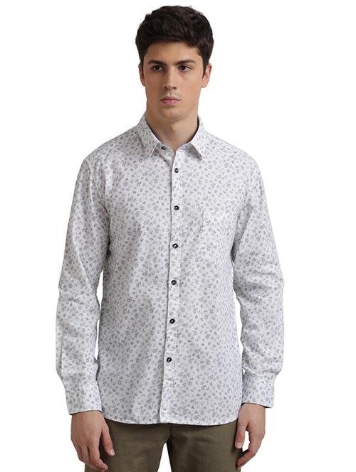 white printed casual shirt - 17767884 - Very Small Image - 1