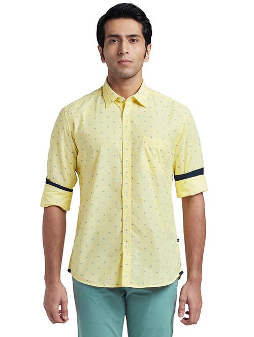 yellow printed casual shirt - 17767886 - Very Small Image - 1
