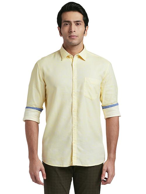 yellow solid casual shirt - 17767927 - Very Small Image - 1