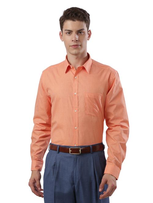 orange self design formal shirt - 17767928 - Very Small Image - 1
