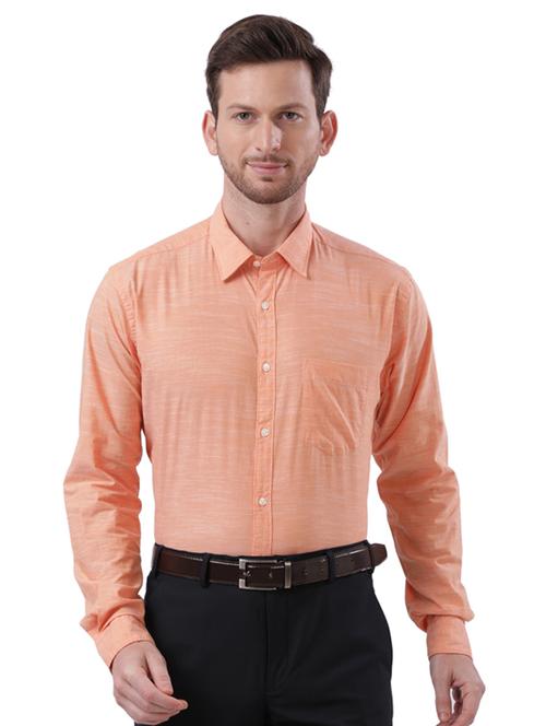 orange solid formal shirt - 17767944 - Very Small Image - 1