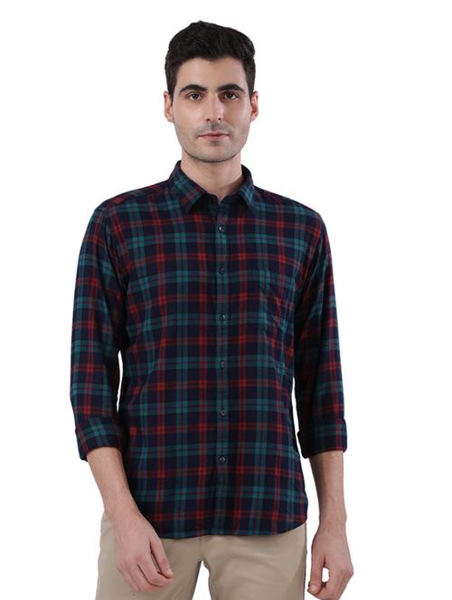 green checkered formal shirt - 17767949 - Very Small Image - 1