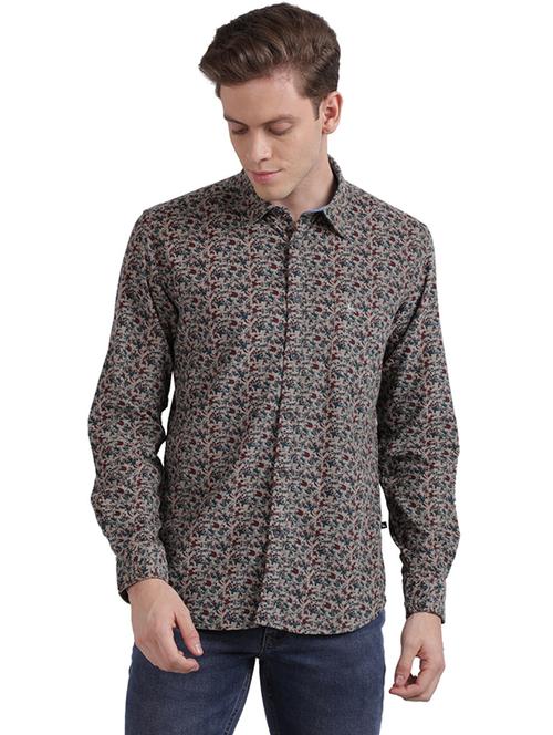 brown printed casual shirt - 17768047 - Very Small Image - 1