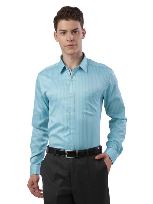 blue striped formal shirt - 17768056 - Very Small Image - 1