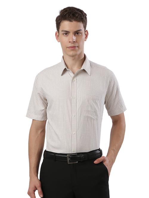 off white checkered formal shirt - 17768132 - Very Small Image - 1