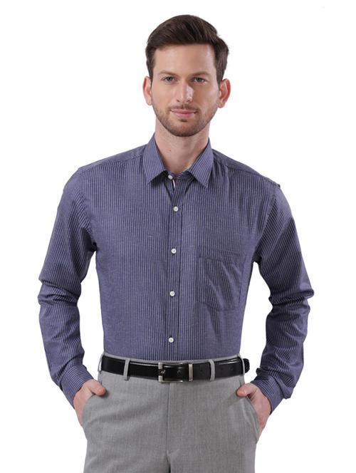 blue striped formal shirt - 17768140 - Very Small Image - 1