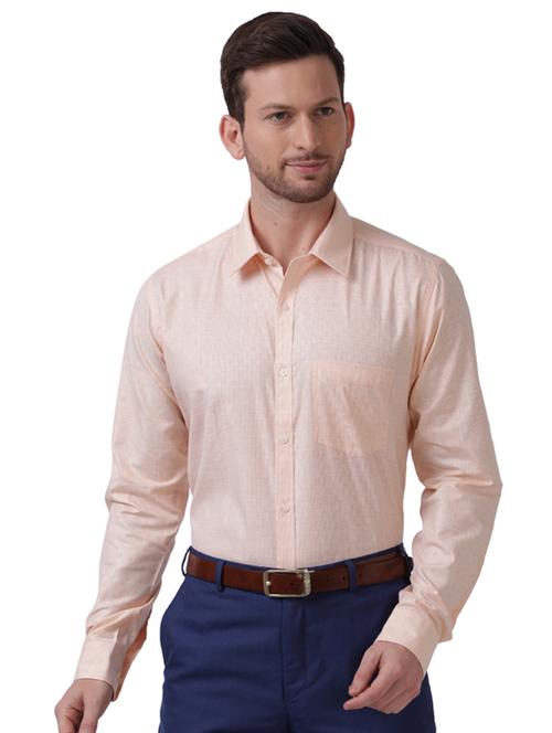 orange self design formal shirt - 17768143 - Very Small Image - 1