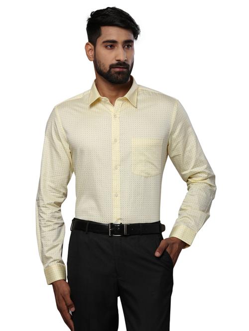 yellow printed formal shirt - 17768253 - Very Small Image - 1