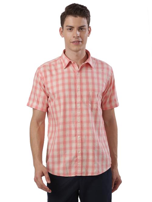 pink checkered casual shirt - 17768304 - Very Small Image - 1