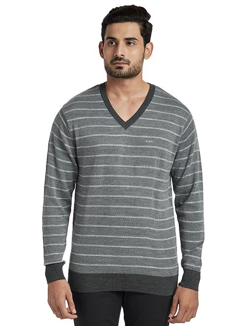 grey striped acrylic pullover - 17768312 - Very Small Image - 1