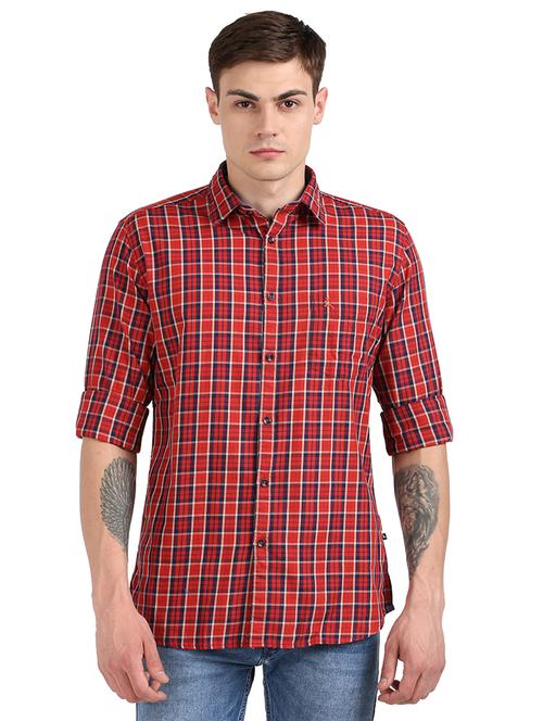 red checkered casual shirt - 17768317 - Very Small Image - 1