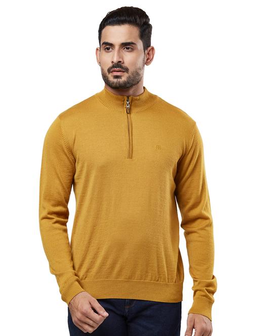 mustard solid acrylic pullover - 17768332 - Very Small Image - 1