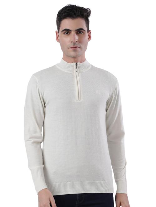 white solid acrylic pullover - 17768359 - Very Small Image - 1