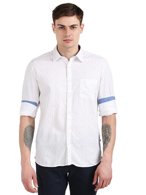 white printed casual shirt - 17768376 - Very Small Image - 1