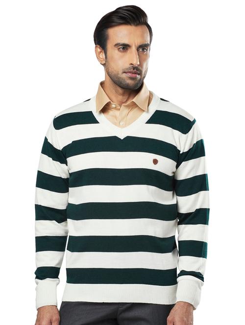 green striped acrylic pullover - 17768399 - Very Small Image - 1