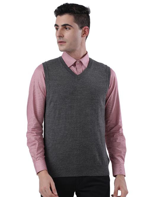 grey solid acrylic pullover - 17768405 - Very Small Image - 1