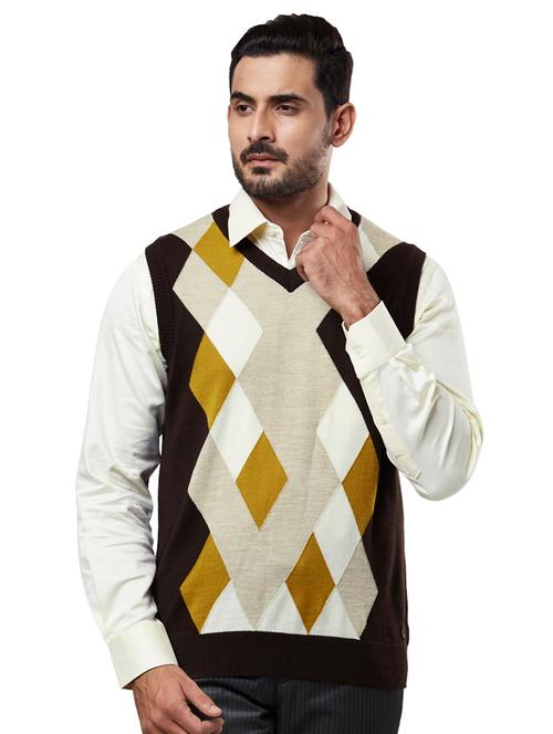 brown geometric acrylic pullover - 17768411 - Very Small Image - 1