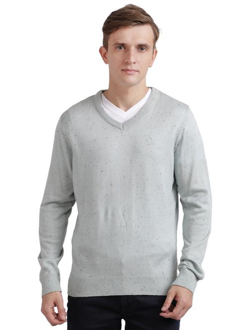 grey melange acrylic pullover - 17768453 - Very Small Image - 1