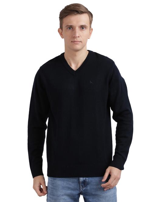 dark blue solid acrylic pullover - 17768456 - Very Small Image - 1