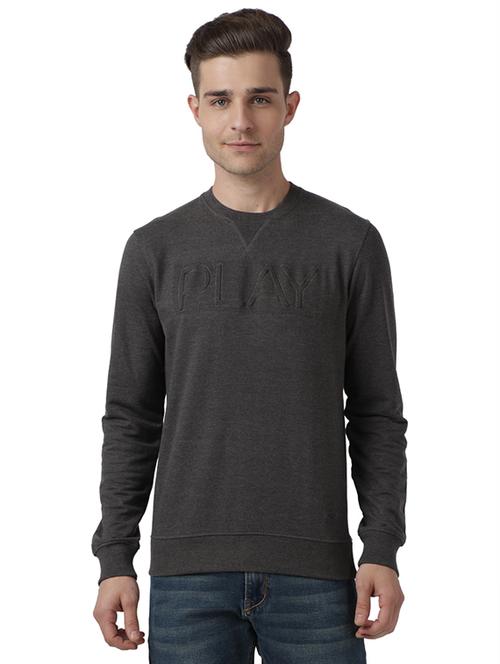 grey solid sweatshirt - 17768542 - Very Small Image - 1