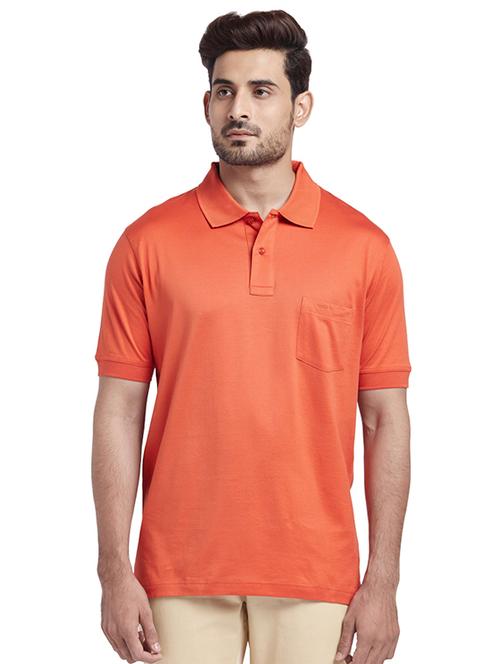 orange solid polo t-shirt - 17768597 - Very Small Image - 1