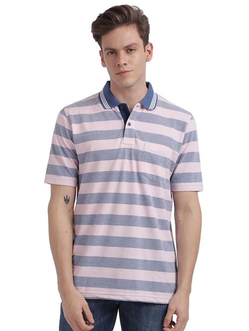 pink striped polo t-shirt - 17768640 - Very Small Image - 1