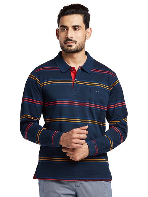 blue striped polo t-shirt - 17768673 - Very Small Image - 1