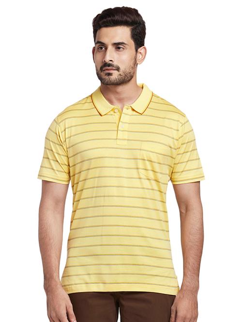 yellow striped polo t-shirt - 17768681 - Very Small Image - 1