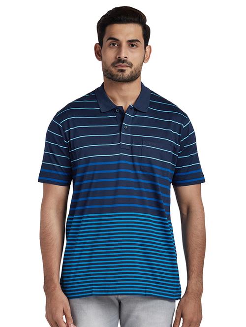 blue striped polo t-shirt - 17768686 - Very Small Image - 1