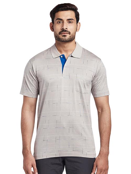 grey striped polo t-shirt - 17768691 - Very Small Image - 1