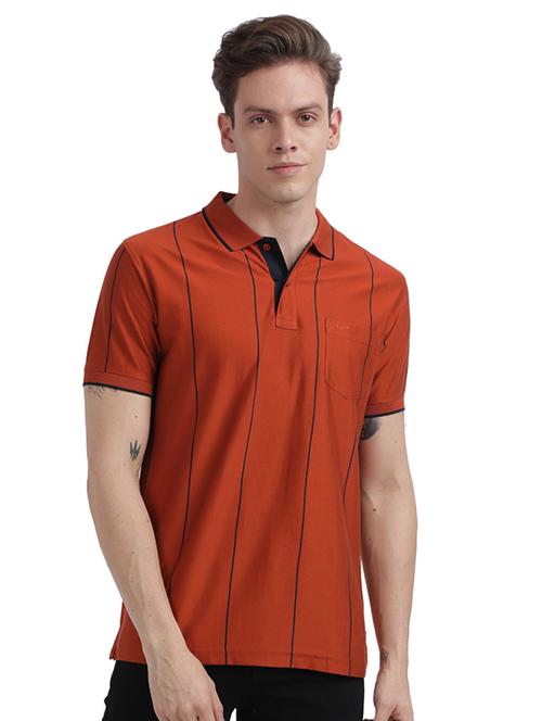 orange striped polo t-shirt - 17768732 - Very Small Image - 1