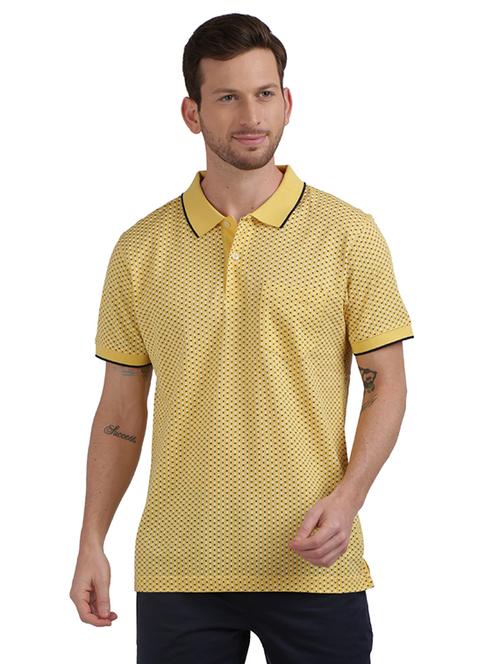 yellow printed polo t-shirt - 17768742 - Very Small Image - 1