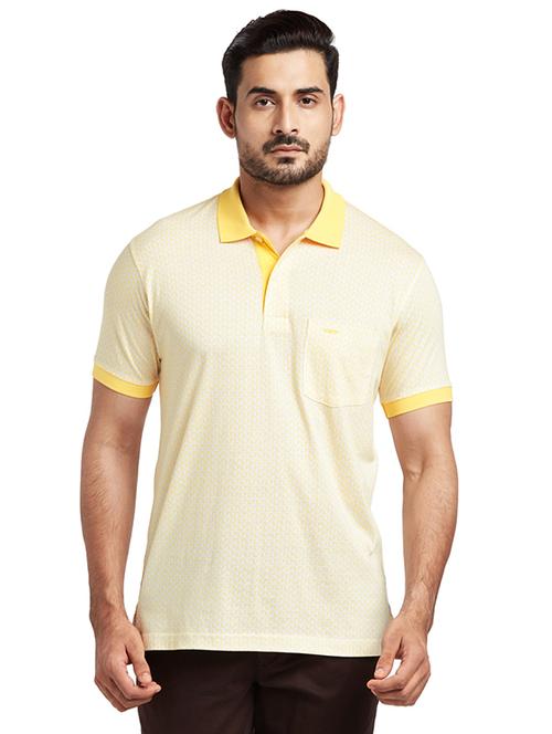 yellow printed polo t-shirt - 17768766 - Very Small Image - 1
