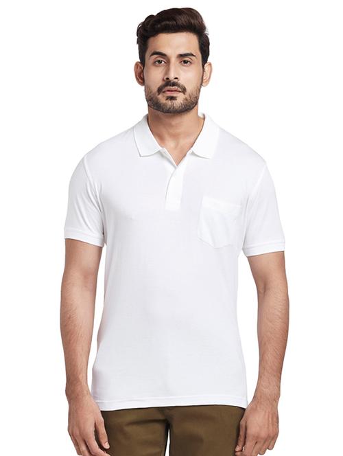 white solid polo t-shirt - 17768772 - Very Small Image - 1