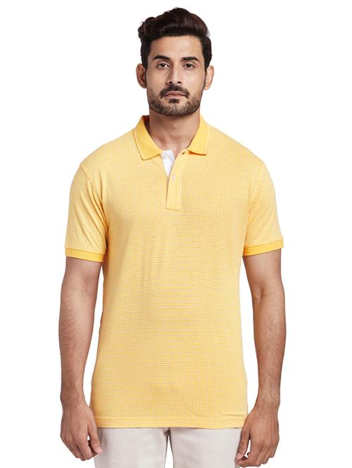 yellow printed polo t-shirt - 17768774 - Very Small Image - 1