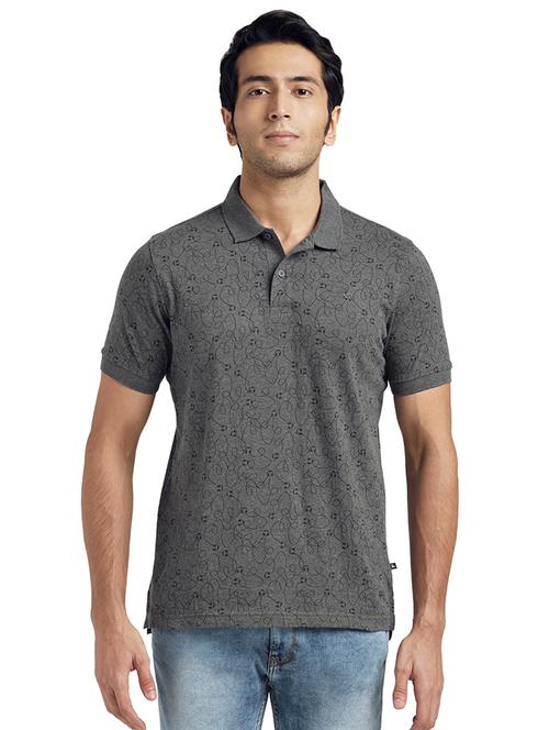 grey printed polo t-shirt - 17768850 - Very Small Image - 1
