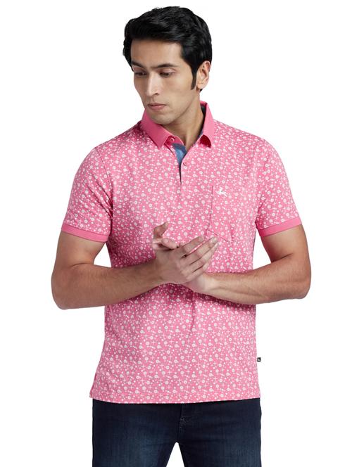 pink printed polo t-shirt - 17768886 - Very Small Image - 1