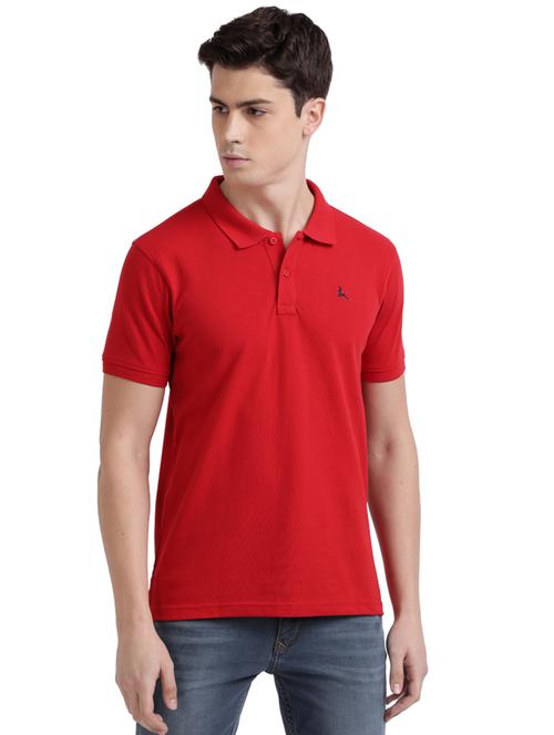 red solid polo -shirt - 17768901 - Very Small Image - 1