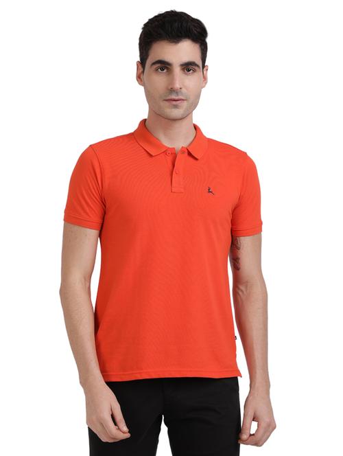 orange solid polo -shirt - 17768914 - Very Small Image - 1