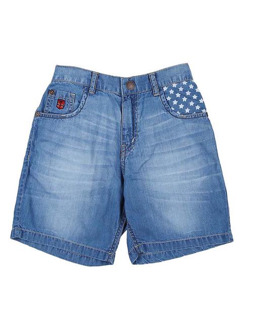 solid denim shorts - 17769141 - Very Small Image - 1