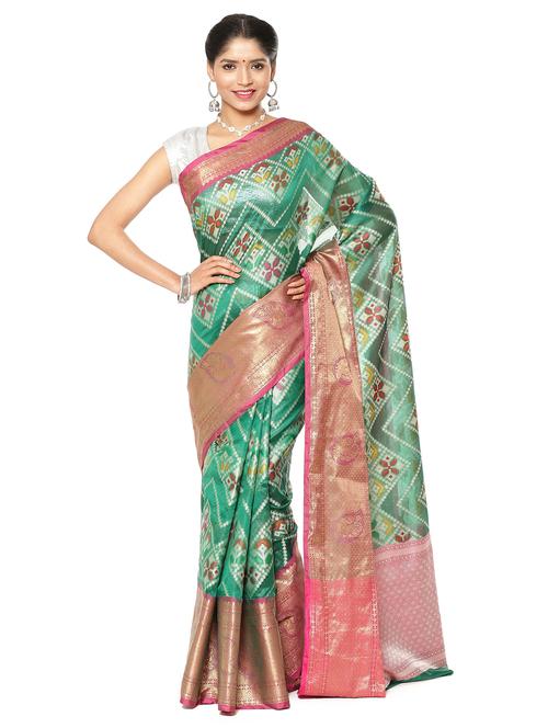 zari work banarasi saree with blouse - 17769439 - Very Small Image - 1