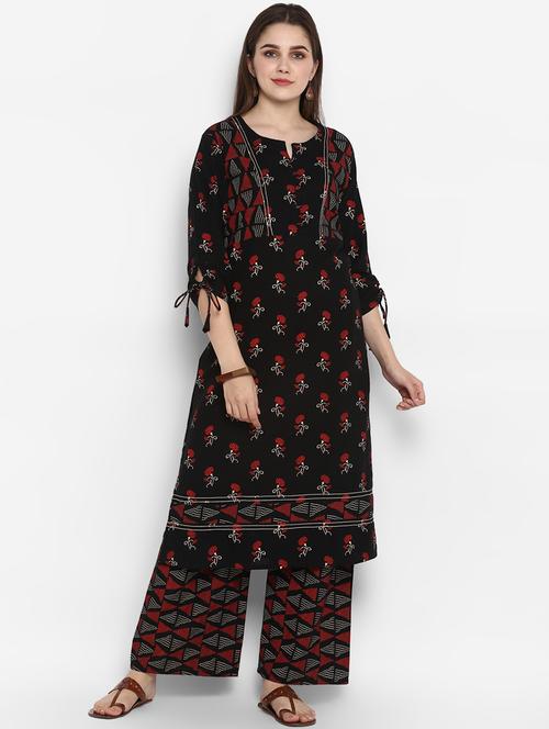 floral printed straight kurta - 17769814 - Very Small Image - 1