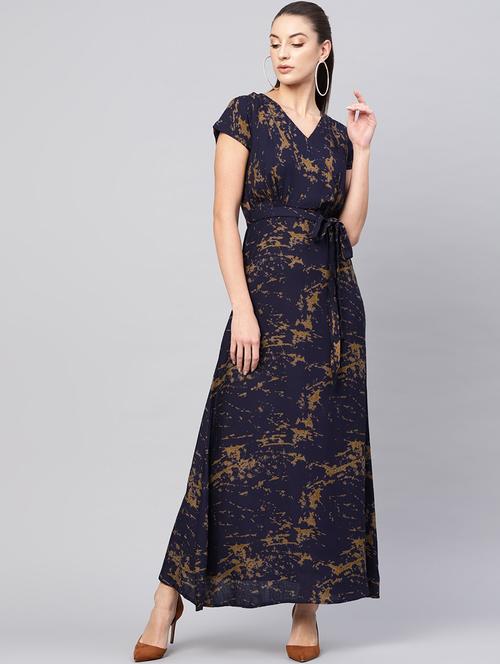tie front printed maxi dress - 17769998 - Very Small Image - 1