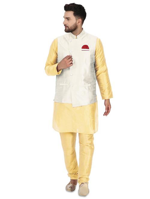 offwhite kurta pyjama ethnic wear set - 17771303 - Very Small Image - 1