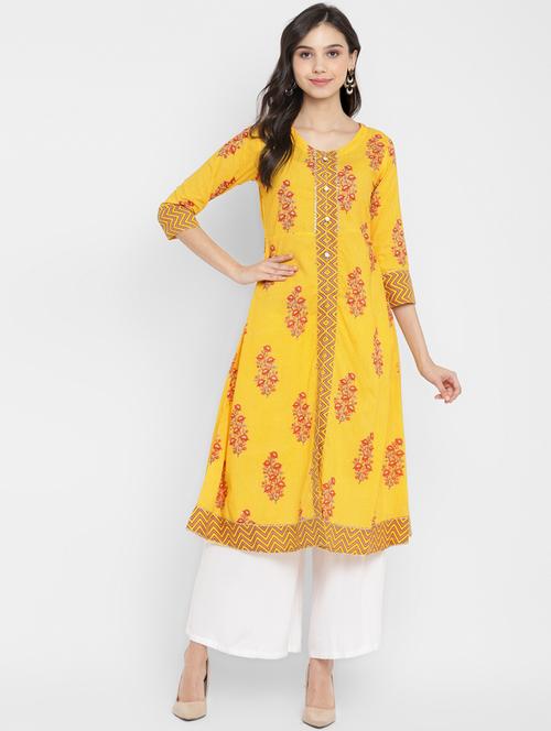 floral a-line kurta - 17771829 - Very Small Image - 1