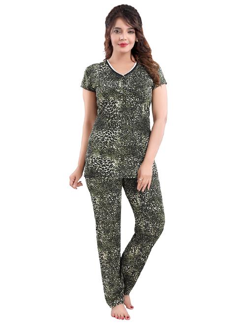 animal printed pajama nightwear set - 17772726 - Very Small Image - 1