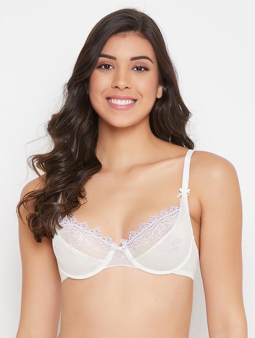white lace plunge bra - 17773128 - Very Small Image - 1