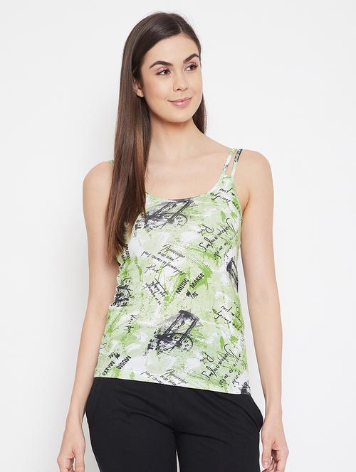 green printed camisole - 17773153 - Very Small Image - 1